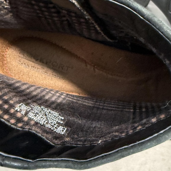 Rockport Boots Womens Size 10 Black Leather Ankle Zip Block Heel CG4150 - Picture 9 of 12